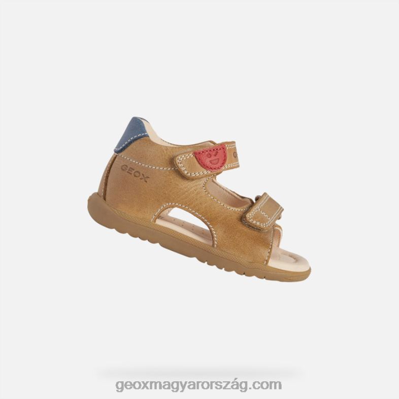 csecsemők és kisgyermekek szandál macchia baba Geox karamella RR8TR2022