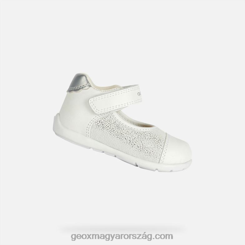 csecsemők és kisgyermekek kaytan kislány Geox fehér/ezüst RR8TR2023