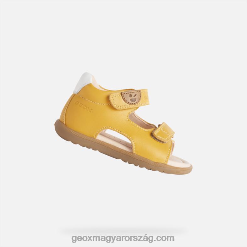csecsemők és kisgyermekek szandál macchia baba Geox okkersárga RR8TR1616
