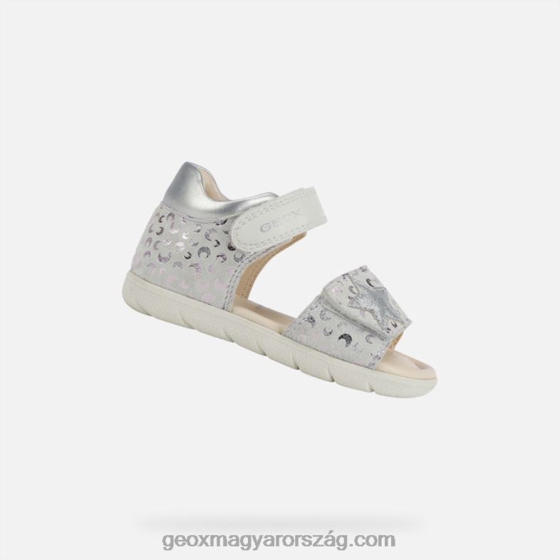 csecsemők és kisgyermekek szandál alul kisgyermek Geox fehér/ezüst RR8TR1599