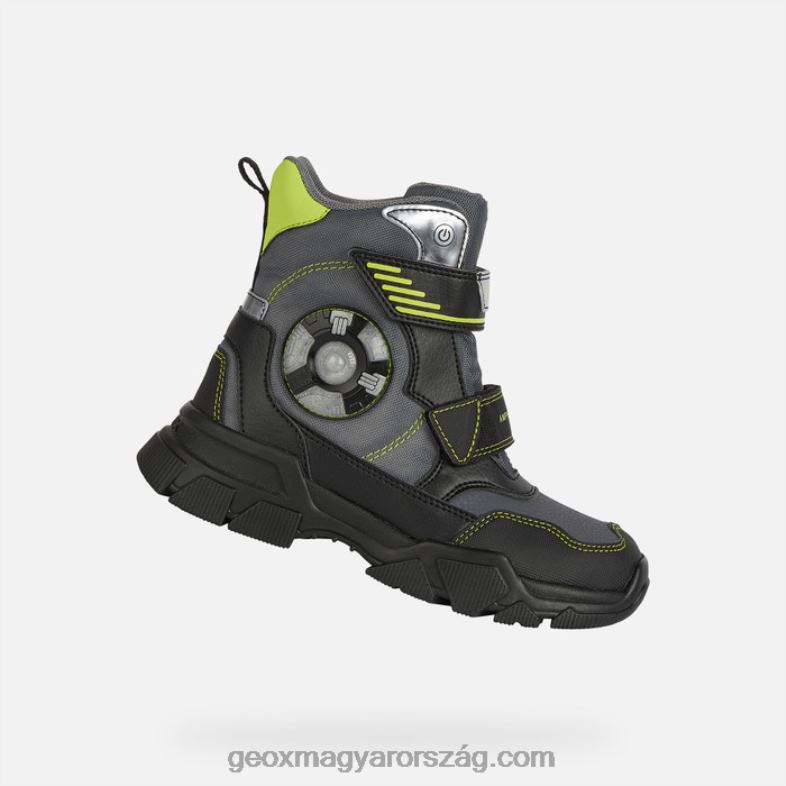 fiúk nevegal abx fiú Geox sötétszürke/lime RR8TR1409