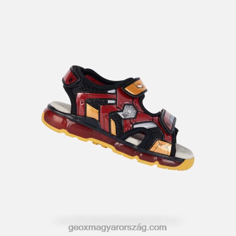 fiúk szandál android junior Geox fekete piros RR8TR1049