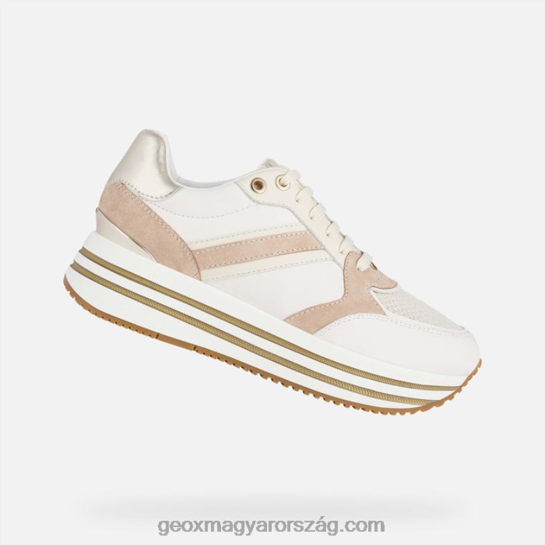 nők kency nő Geox törtfehér/dk bőr RR8TR575